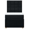 vidaXL Sommier &agrave; lattes de lit avec matelas Noir 90x190 cm Tissu