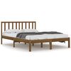 vidaXL Cadre de lit sans matelas marron miel bois pin massif 120x190cm