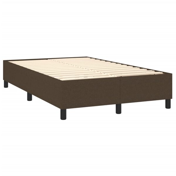 vidaXL Sommier &agrave; lattes de lit avec matelas Marron fonc&eacute; 140x190 cm