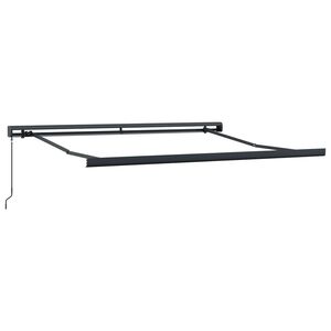 vidaXL Cadre de auvent manuel 3 x 2,5 m Anthracite