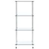 vidaXL Étagère 4 niveaux Transparent 40x40x100 cm Verre trempé