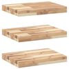 vidaXL &Eacute;tag&egrave;res flottantes 3 pcs 40x30x4 cm acacia massif non trait&eacute;