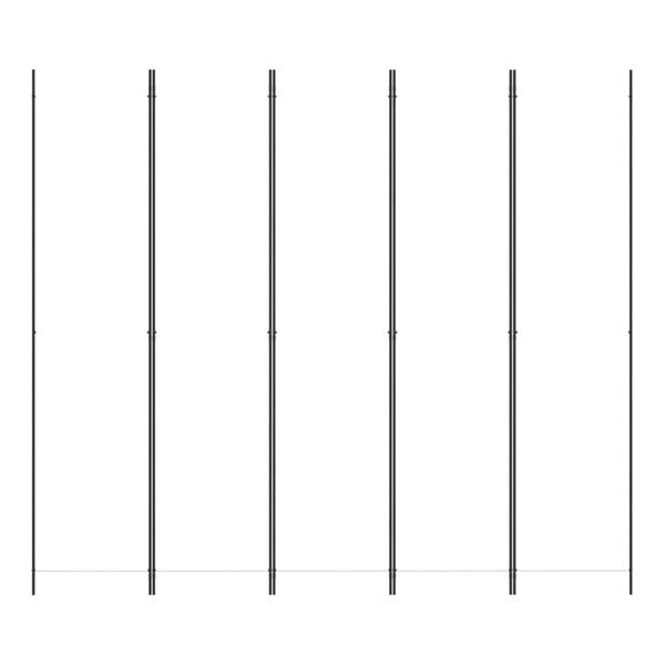 vidaXL Cloison de séparation 5 panneaux Blanc 250x220 cm Tissu