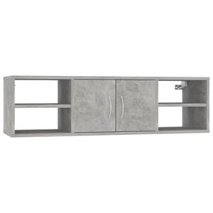 vidaXL &Eacute;tag&egrave;re murale Gris b&eacute;ton 102x30x29 cm Bois d&rsquo;ing&eacute;nierie