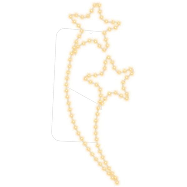 vidaXL Guirlandes lumineuses en forme d'&eacute;toile 2 pcs Blanc chaud