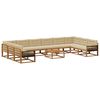 vidaXL Ensemble de canap&eacute;s d'ext&eacute;rieur 11 pcs Naturel et Beige