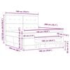 vidaXL Lit &agrave; ressorts avec matelas Gris fonc&eacute; 180 x 200 cm tissu