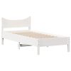 vidaXL Cadre de lit sans matelas blanc 90x190 cm bois de pin massif