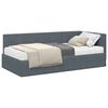 vidaXL Cadre de lit d'angle avec matelas 2 pcs Gris Velours