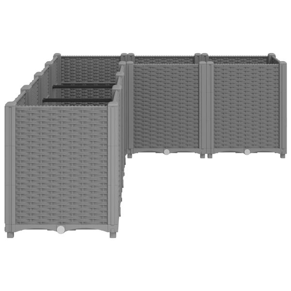 vidaXL Jardini&egrave;re gris clair 160x120x53 cm polypropyl&egrave;ne