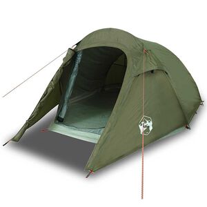 vidaXL Tente de camping tunnel 3 personnes vert olive imperm&eacute;able