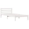 vidaXL Cadre de lit Blanc 208.6 x 157.6 x 69.4 cm Pin massif