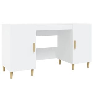 vidaXL Bureau Blanc 140x50x75 cm Bois d'ing&eacute;nierie