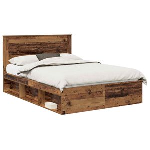 vidaXL Cadre de lit Bois ancien 150 x 200 cm Pin massif