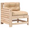 vidaXL Canap&eacute; de jardin accoudoir avec coussin bois massif de pin