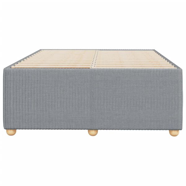 vidaXL Cadre de lit sans matelas gris clair 120x190 cm tissu