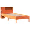 vidaXL Lit bibliothèque sans matelas cire marron 75x190 cm pin massif