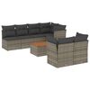 vidaXL Salon de jardin 8 pcs avec coussins gris r&eacute;sine tress&eacute;e