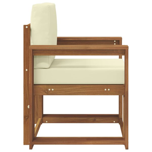 vidaXL Canap&eacute; d&rsquo;ext&eacute;rieur Bois d'acacia massif et polyester Naturel