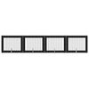vidaXL Portillon pour chien avec supports 4 pcs Ch&ecirc;ne noir 100 x 80 cm