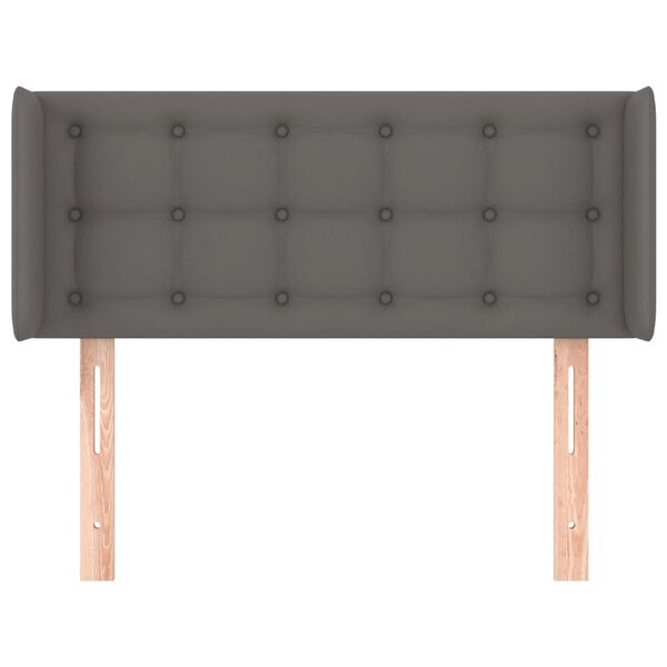 vidaXL T&ecirc;te de lit avec oreilles Gris 93x16x78/88 cm Similicuir