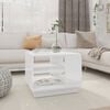 vidaXL Table basse blanc brillant 55x55x43 cm bois d'ing&eacute;nierie