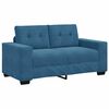 vidaXL Ensemble de Canap&eacute;s 3 pcs Bleu 221 x 80 x 80 cm Velours