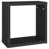 vidaXL &Eacute;tag&egrave;res cube murales 6 pcs noir 30x15x30 cm