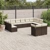 vidaXL Salon de jardin avec coussins 12 pcs marron r&eacute;sine tress&eacute;e