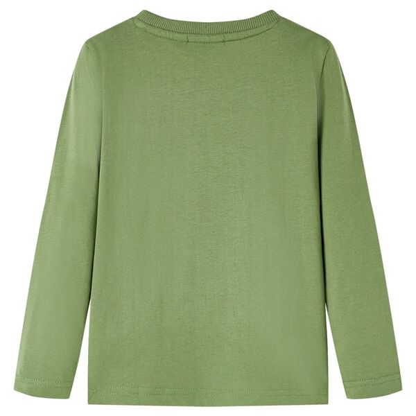 T-shirt enfants &agrave; manches longues kaki clair 128