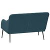 vidaXL Banc Bleu 110x76x80 cm Velours