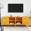 vidaXL Meubles TV 2 pcs jaune moutarde 68x39x50,5 cm acier