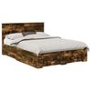 vidaXL Cadre de lit Ch&ecirc;ne fum&eacute; 135 x 190 cm Bois d'ing&eacute;nierie