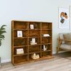vidaXL Armoire &agrave; CD Ch&ecirc;ne fum&eacute; 100x23x89,5 cm Bois d'ing&eacute;nierie