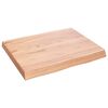 vidaXL Dessus de table bois massif trait&eacute; bordure assortie