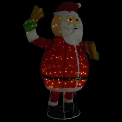 vidaXL Décoration de Noël Figurine Père Noël LED Tissu de luxe 180 cm