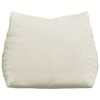 vidaXL Coussin de Dos Cr&egrave;me 60 x 20 x 50 cm Tissu en velours c&ocirc;tel&eacute;