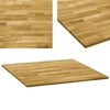 vidaXL Dessus de table Bois de ch&ecirc;ne massif Carr&eacute; 23 mm 80x80 cm