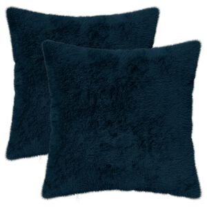 vidaXL Housse de coussin 2 pc HEERLEN Bleu marine 35 x 35 cm