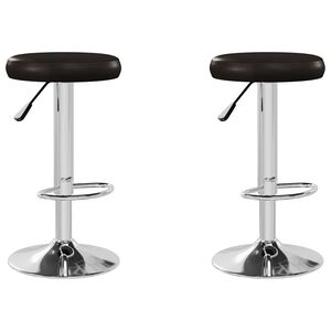 vidaXL Tabourets de bar lot de 2 marron similicuir