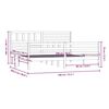 vidaXL Cadre de lit sans matelas blanc 180x200 cm bois massif