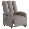 vidaXL Fauteuil de massage inclinable &eacute;lectrique Taupe Tissu