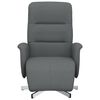 vidaXL Fauteuil inclinable avec repose-pieds gris foncé tissu