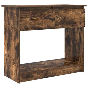 vidaXL Table console avec tiroirs ch&ecirc;ne fum&eacute; 85,5x38,5x74,5 cm