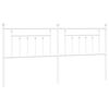 vidaXL T&ecirc;te de lit de remplacement m&eacute;tal blanc 193 cm