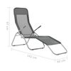 vidaXL Chaises longues pliables lot de 2 Textilène Anthracite