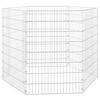 vidaXL Enclos pour animaux en libert&eacute; 6 panneaux 54x80cm fer galvanis&eacute;