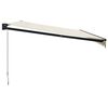 vidaXL Auvent r&eacute;tractable cr&egrave;me 5x3 m tissu et aluminium