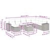 vidaXL Salon de jardin avec coussins 9 pcs beige r&eacute;sine tress&eacute;e