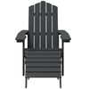 vidaXL Chaise de jardin Adirondack avec repose-pied PEHD anthracite